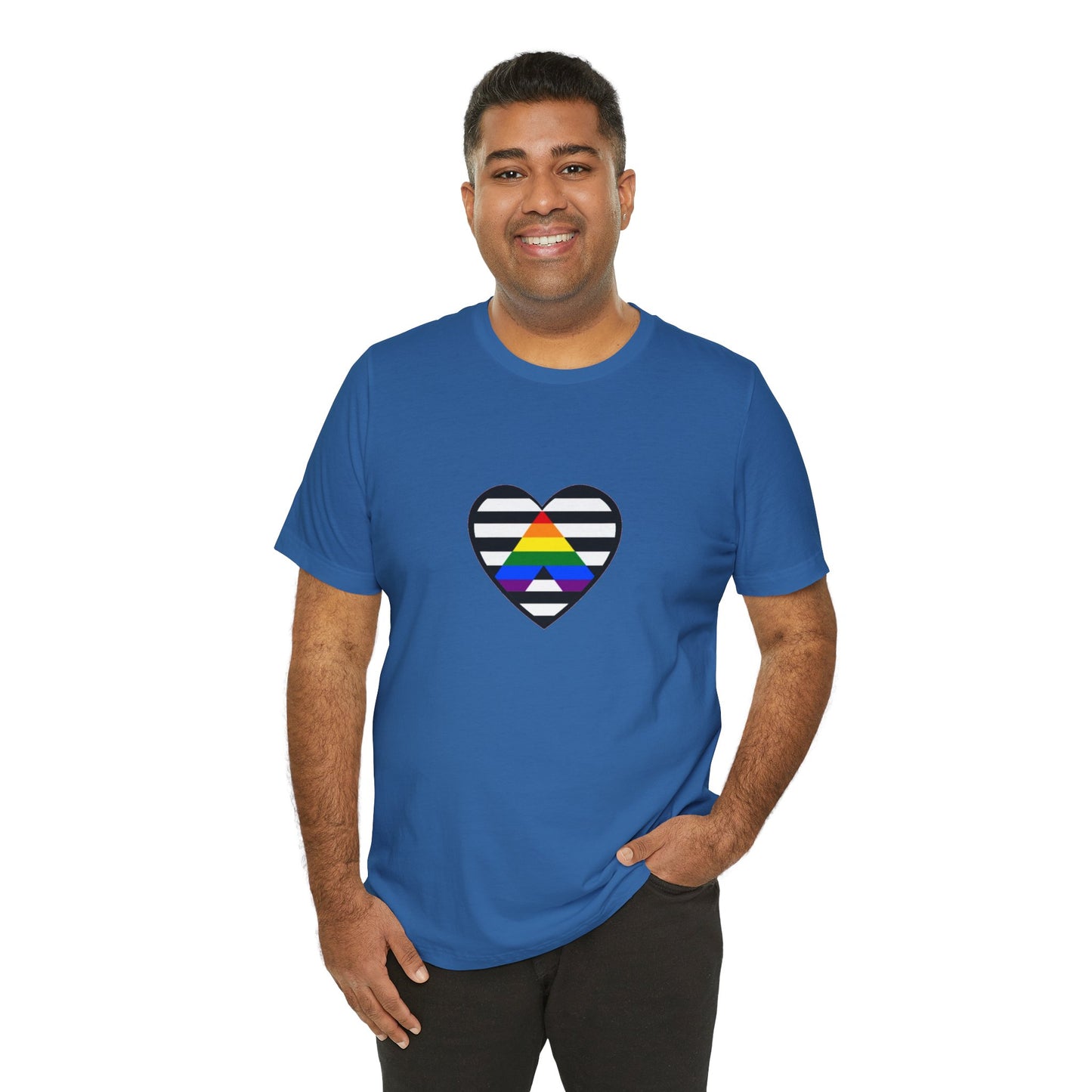 Ally Pride Flag Heart T-Shirt – Subtle LGBTQ+ Support Tee