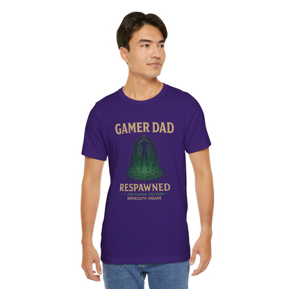 Gamer Dad Respawned T-Shirt – Funny New Fatherhood Gaming Tee