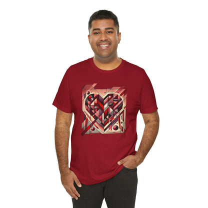 Cubist Heart T-Shirt – Modern Art Valentine's Day Graphic Tee