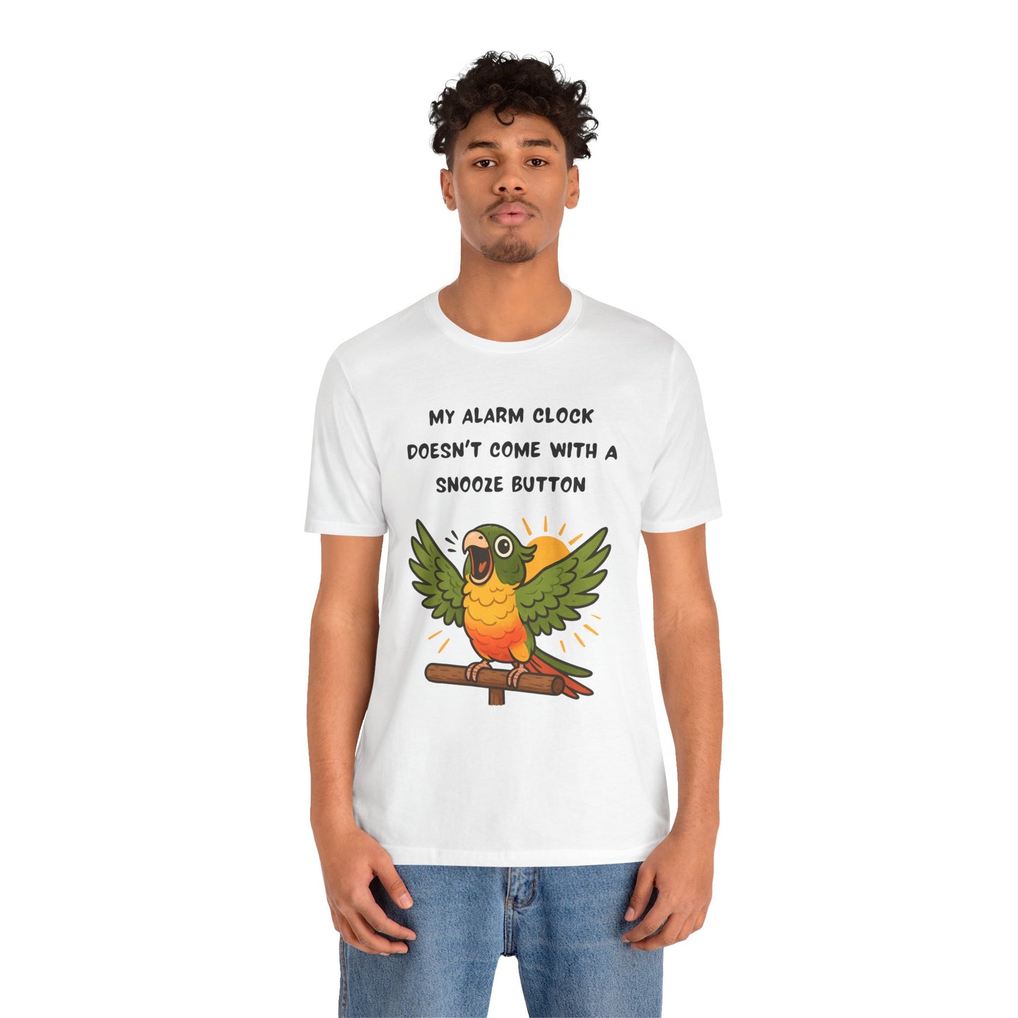 Funny Parrot Tee | Cute Animal Graphic T-Shirt, My Alarm Clock Doesn't Come With a Snooze Button, Gift for Bird Lovers, Humorous [...]