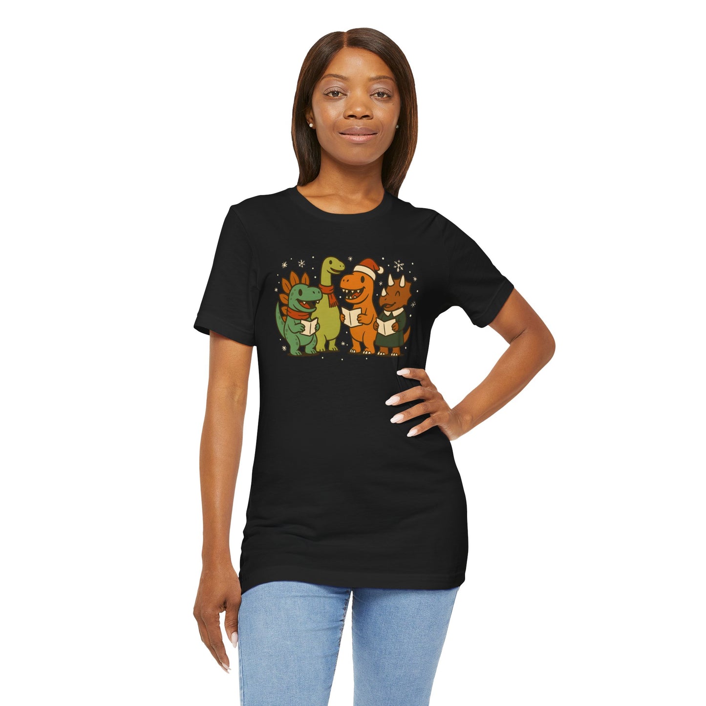 Dinosaur Carolers T-Shirt – Cute Dino Christmas Singing Tee