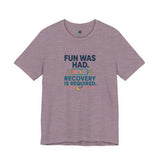 Heather gray crew-neck T-shirt with 