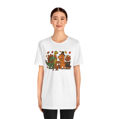 Thanksgiving Dinosaur T-Shirt – Funny Dino Thanksgiving Tee