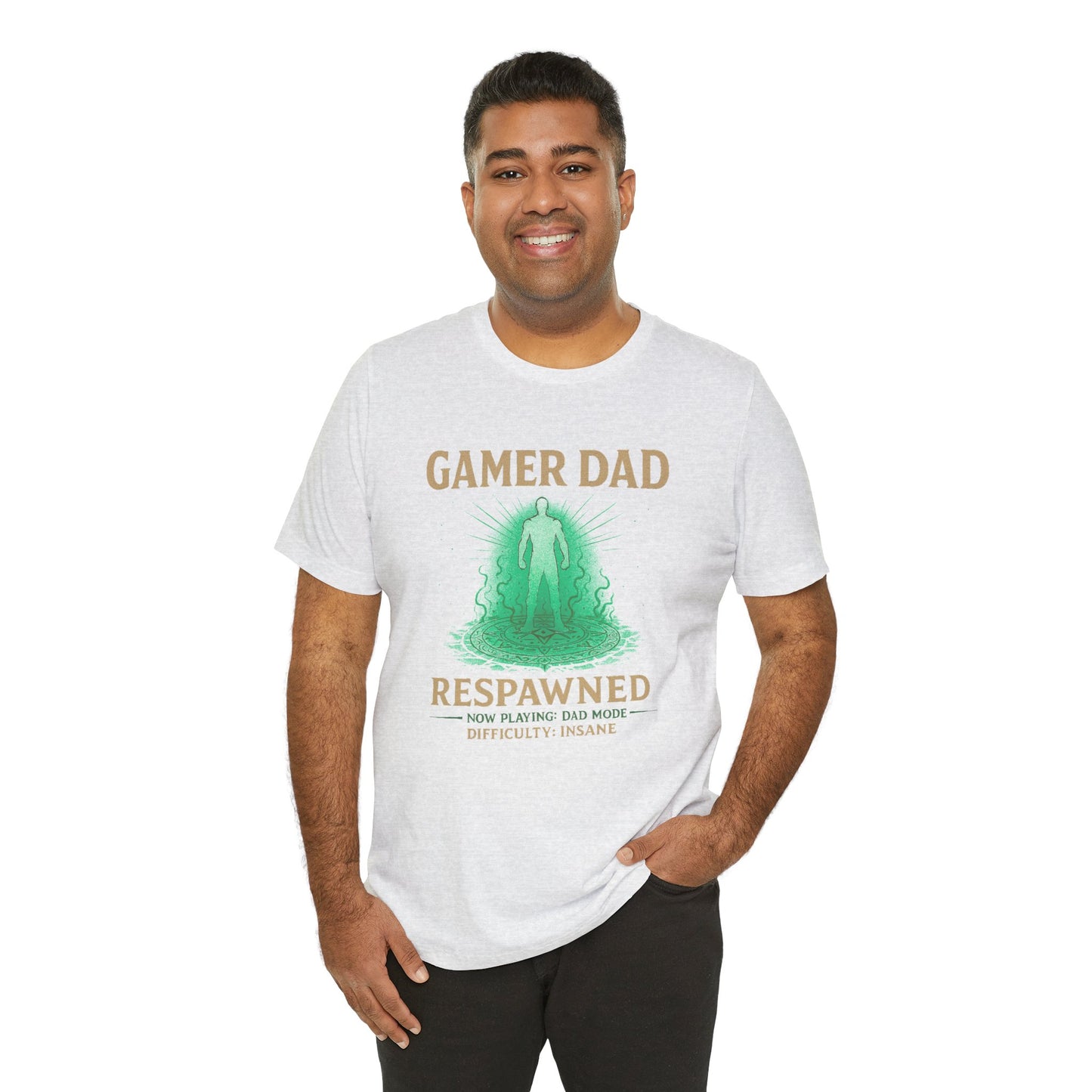 Gamer Dad Respawned T-Shirt – Funny New Fatherhood Gaming Tee