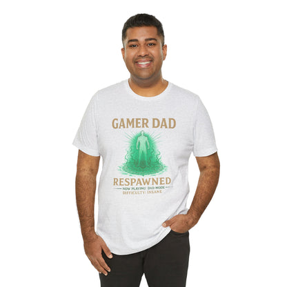 Gamer Dad Respawned T-Shirt – Funny New Fatherhood Gaming Tee