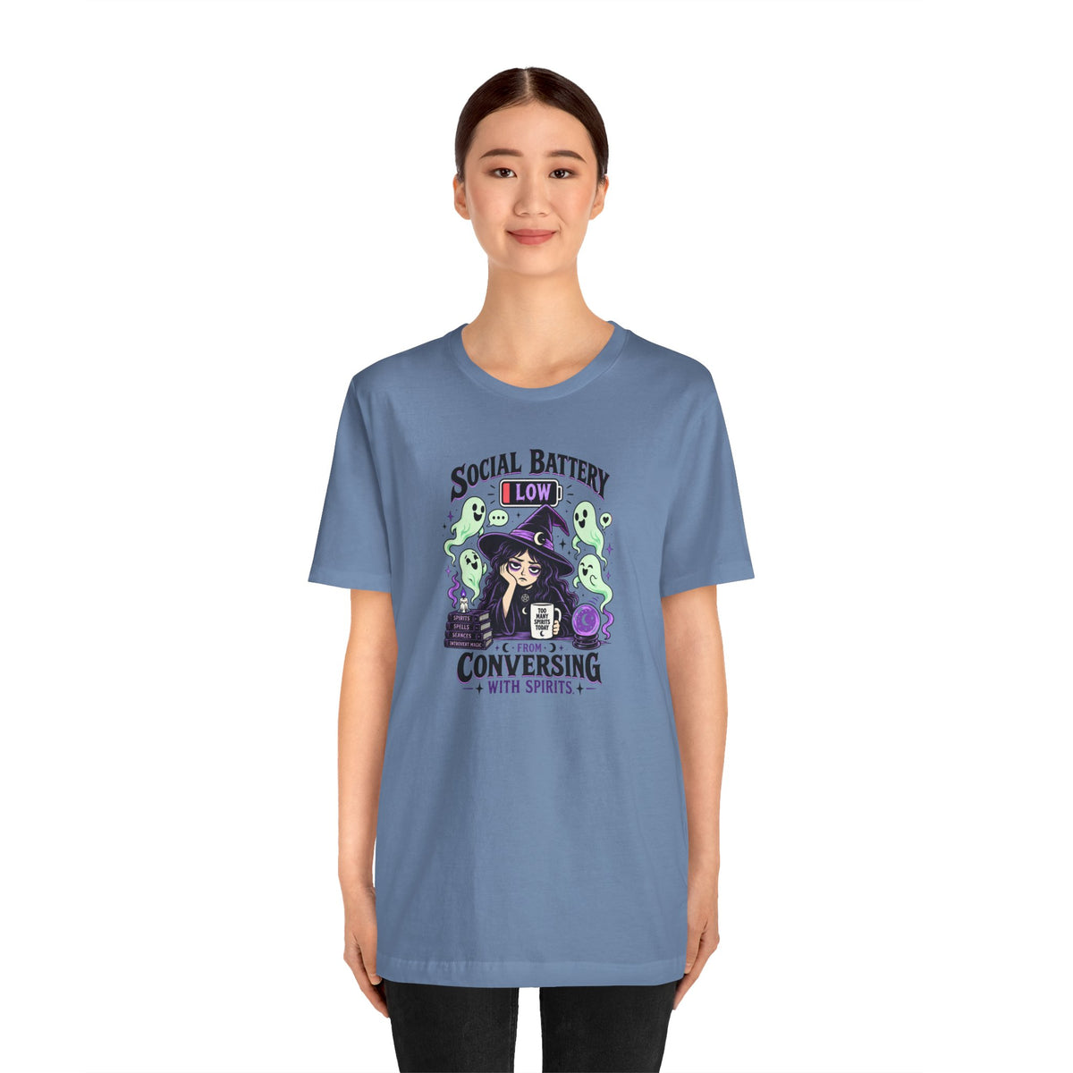 Social Battery Low From Conversing With Spirits T-Shirt