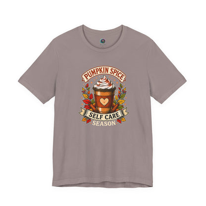 Pumpkin Spice Self Care Season T-Shirt – Funny Fall Coffee Tee