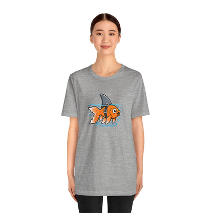 Goldfish Shark T-Shirt – Funny Fish Swimming  Graphic Tee