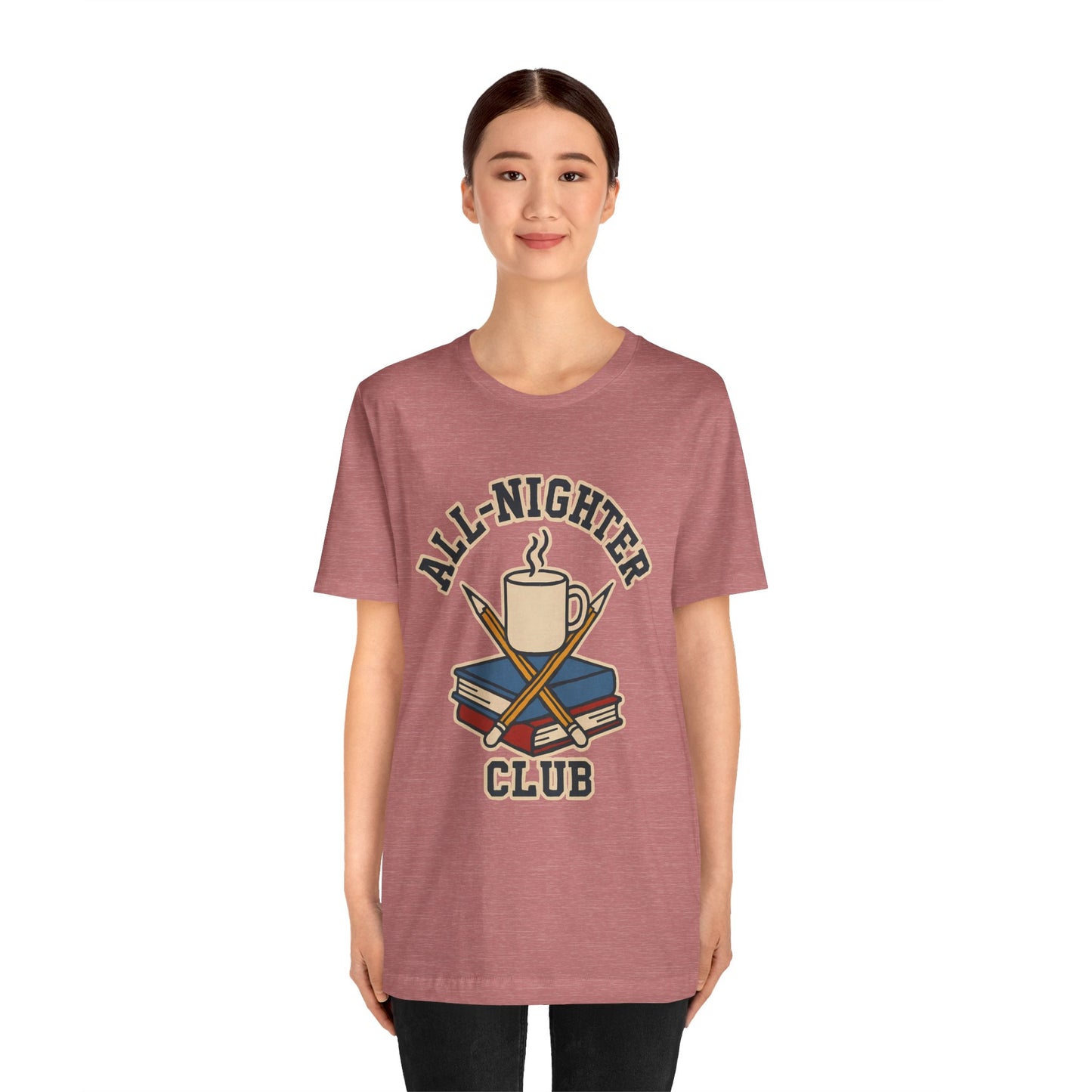 All-Nighter Club T-Shirt – Funny Caffeine & Study Tee for Night Owls