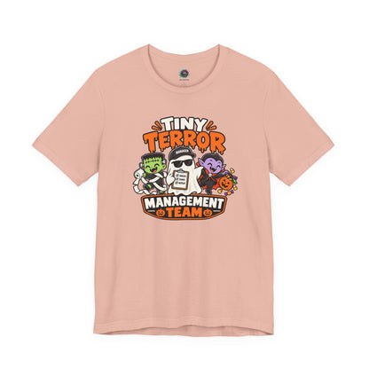 Tiny Terror Management Team T-Shirt – Funny Halloween Parent Tee