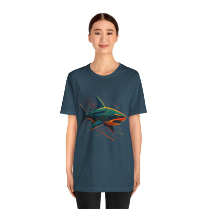 Electric Apex Shark T-Shirt – Bold Ocean Graphic Tee - WhimSpin - https://whimspin.com