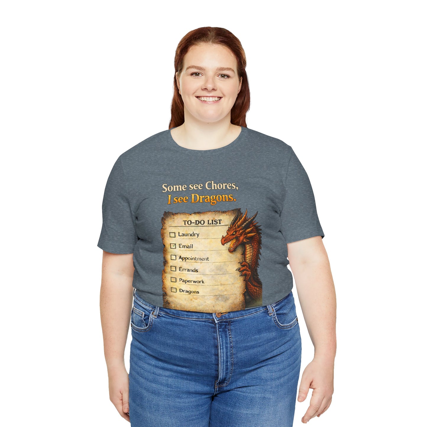 Some See Chores I See Dragons T-Shirt – Funny Fantasy Tee