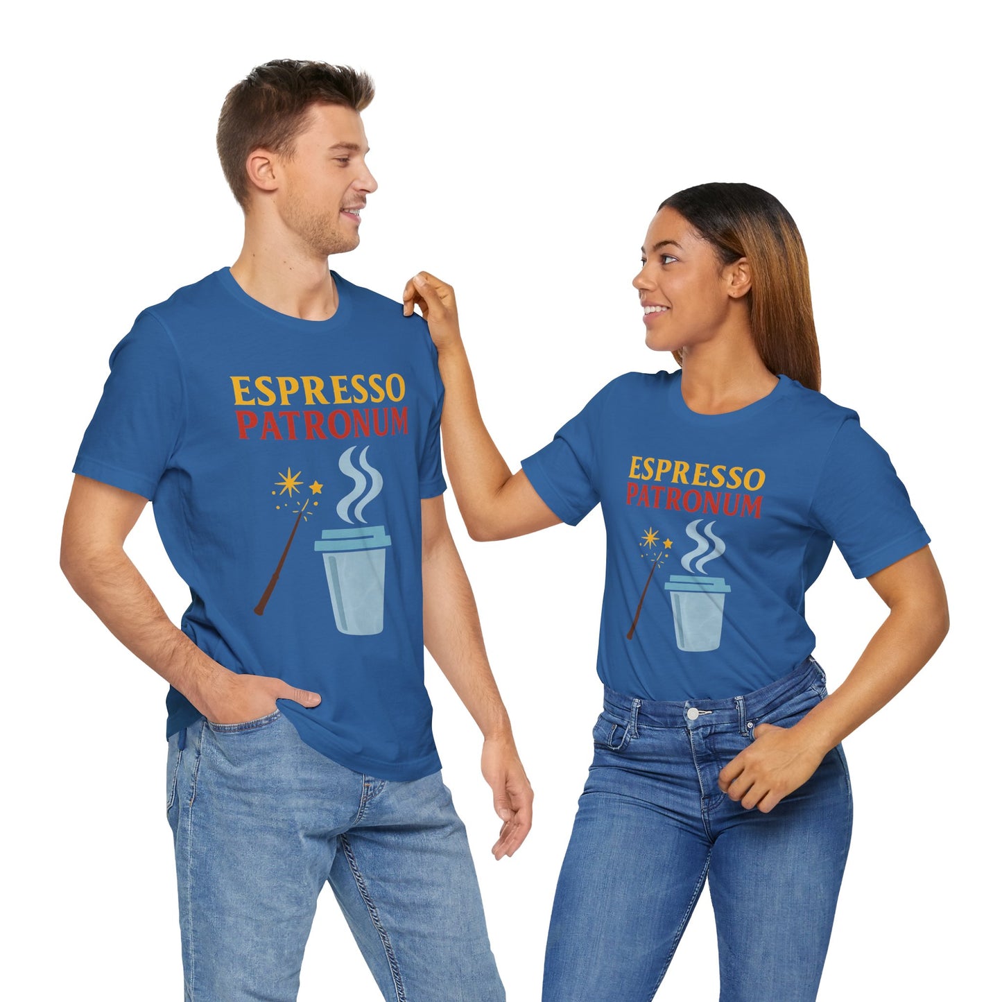Espresso Patronum T-Shirt – Funny Coffee & Wizard Parody Tee