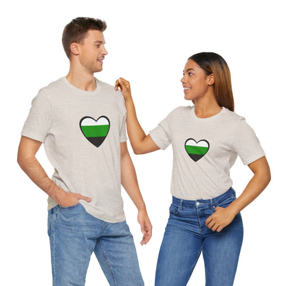 Neutrois Pride Flag Heart T-Shirt – Minimalist Gender Identity Tee