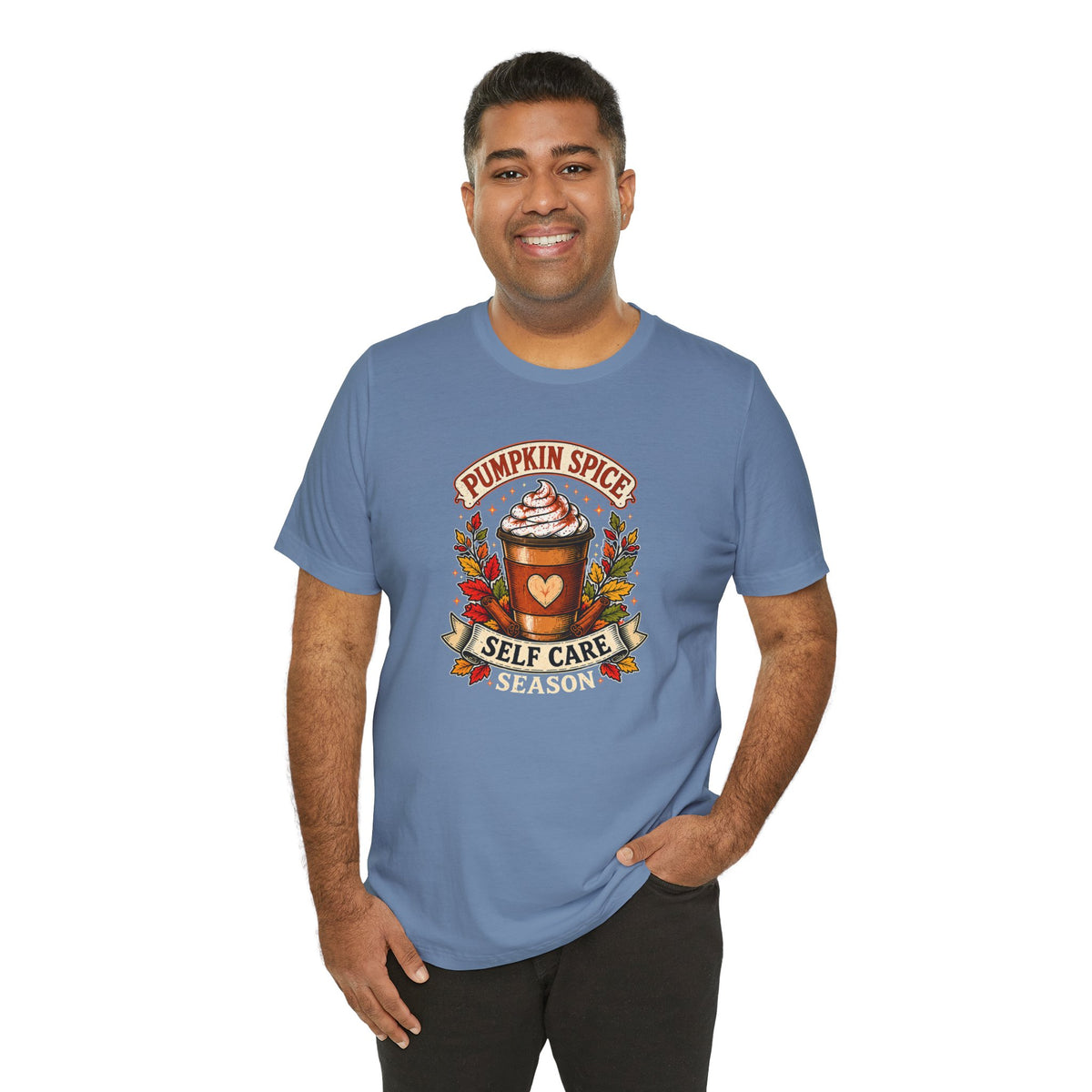 Pumpkin Spice Self Care Season T-Shirt – Funny Fall Coffee Tee