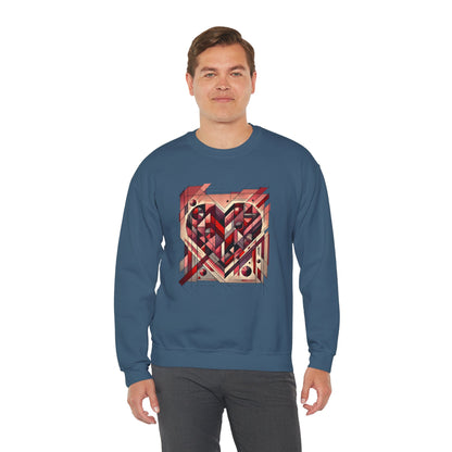 Cubist Heart Sweatshirt – Modern Art Valentine's Day Pullover
