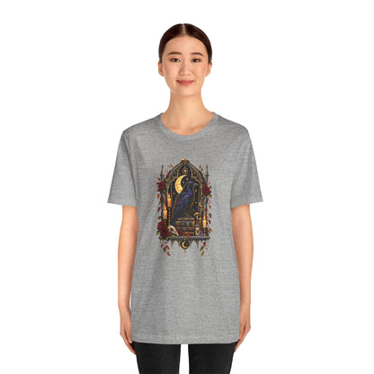 Raven’s Reliquary Tee – Gothic Moonlit Raven T-shirt