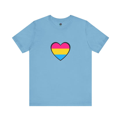 Pansexual Pride Flag Heart Tee – LGBTQ+ Pan Flag Minimalist Shirt - WhimSpin - https://whimspin.com