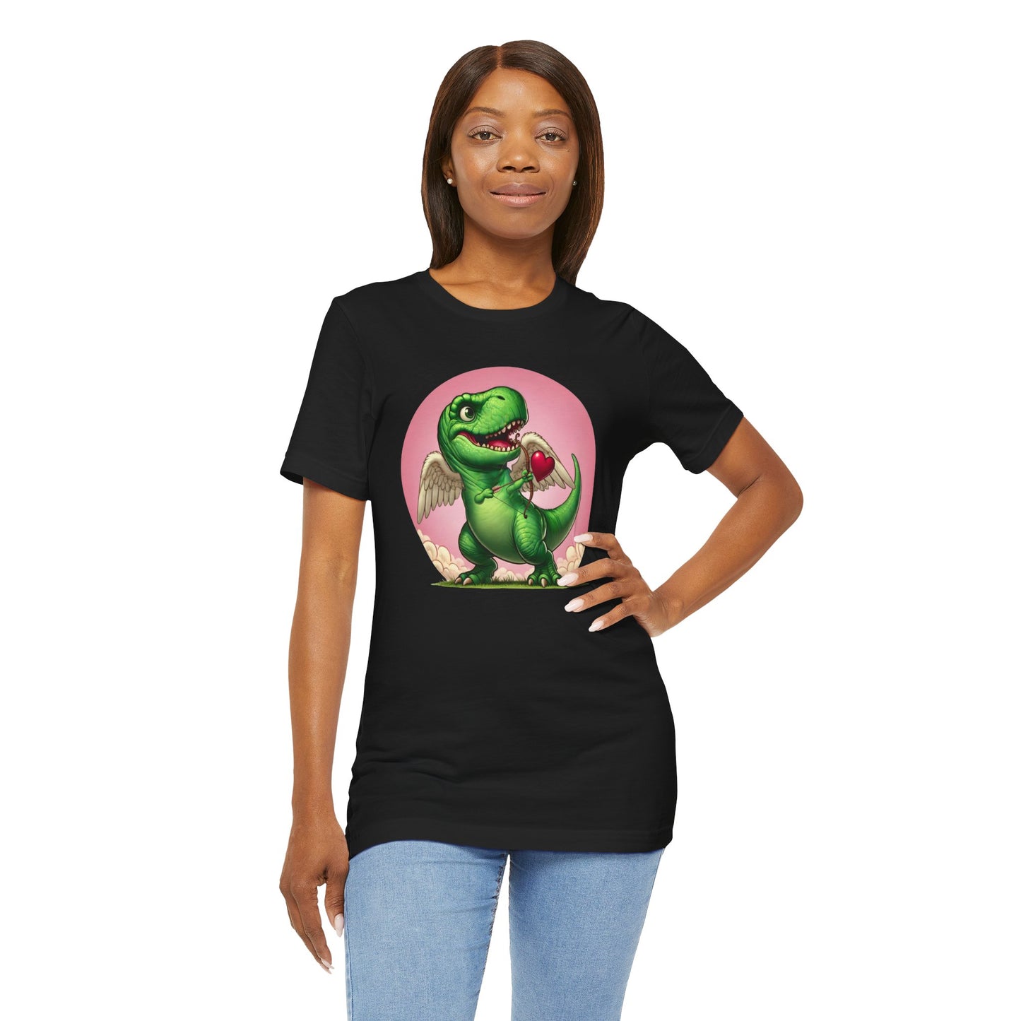 Cupidsaurus Rex T-Shirt – Funny Dinosaur Cupid Valentine’s Day Tee