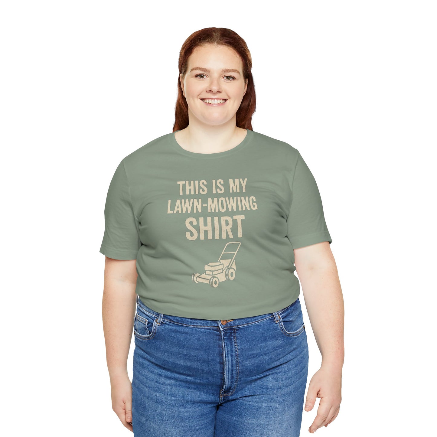 Lawn Mowing Tee – Funny Shirt Summer Yard Work T-shirt with Mower Graphic