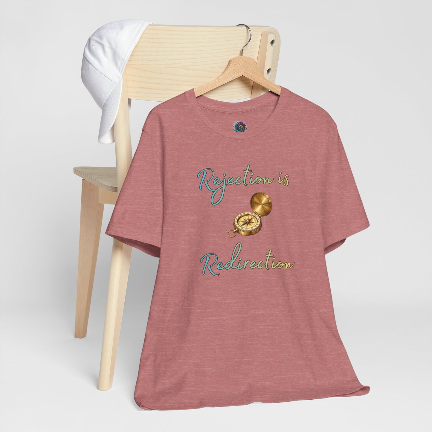 Rejection Is Redirection T-Shirt – Motivational Compass Quote Tee