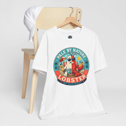 Pale by Nature Lobster by Accident T-Shirt – Funny Sunburn Summer Graphic Tee