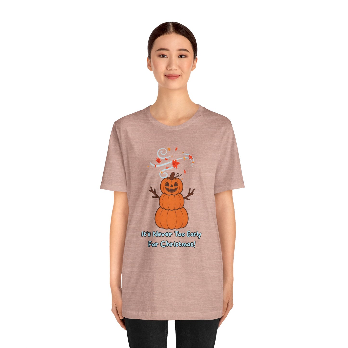 Pumpkin Snowman Shirt – Funny Halloween Christmas Mashup Tee