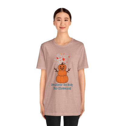 Pumpkin Snowman Shirt – Funny Halloween Christmas Mashup Tee