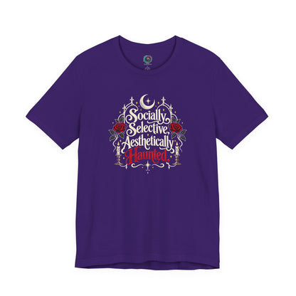 Socially Selective Aesthetically Haunted T-shirt - Gothic Humor Tee