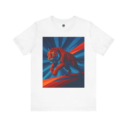 Geometric Tiger T-Shirt – Bold Jungle Animal Tee in Abstract Style - WhimSpin - https://whimspin.com