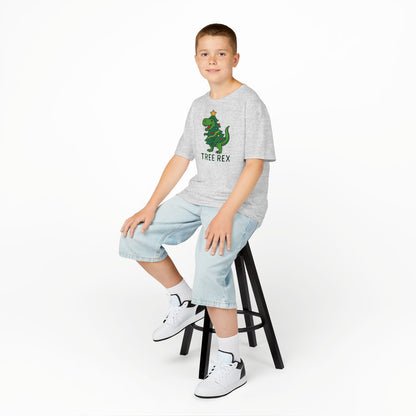 Tree Rex Kids’ Christmas T-Shirt – Cute Dino Holiday Tee