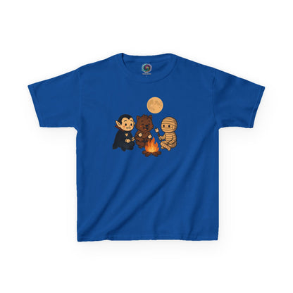 Kids Halloween Monsters Campfire T-Shirt – Cute Spooky Tee