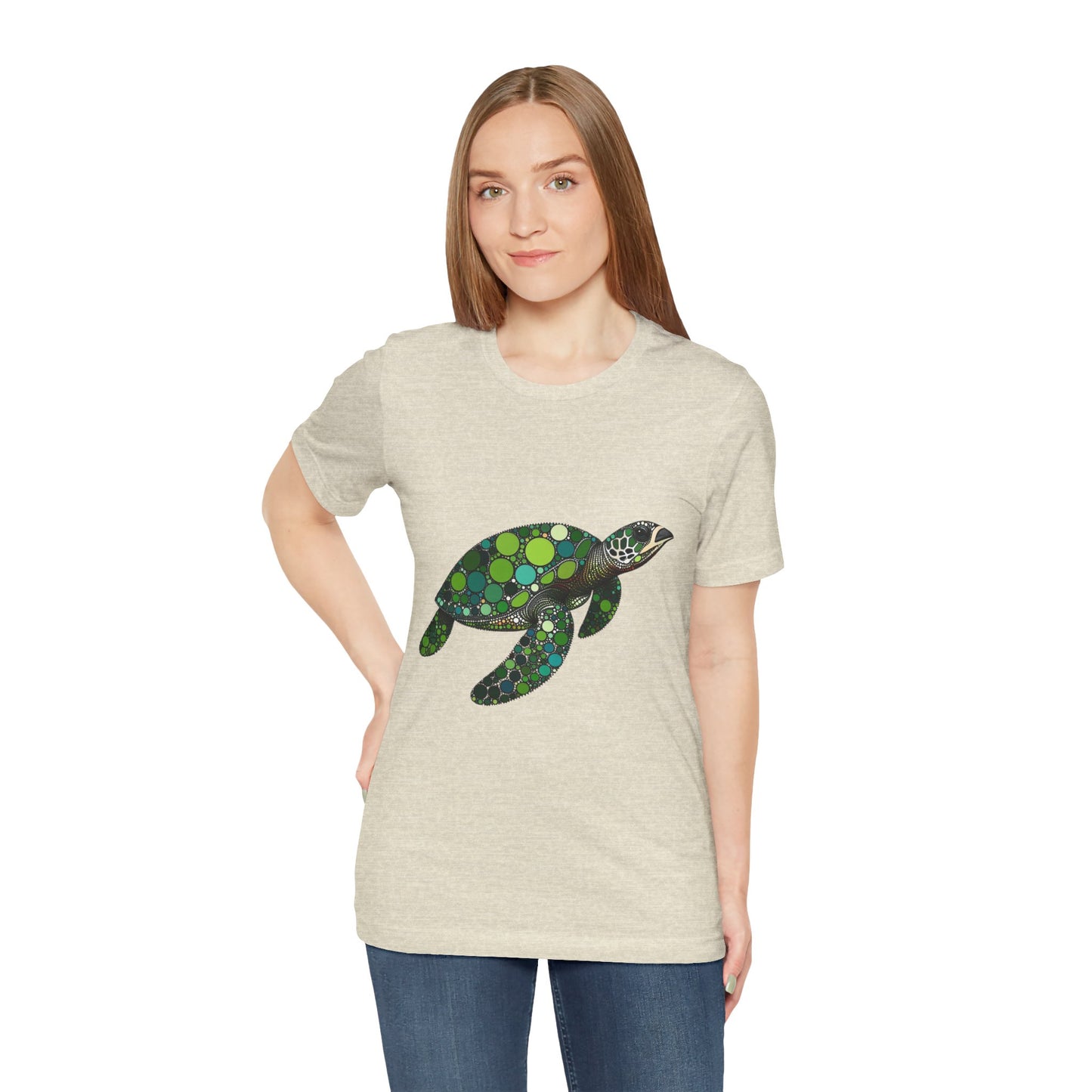 Geometric Sea Turtle T-Shirt – Eco Ocean Vibes Graphic Tee - WhimSpin - https://whimspin.com
