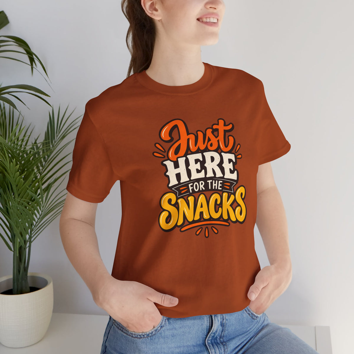 Just Here for the Snacks T-Shirt – Funny Halloween Foodie Tee