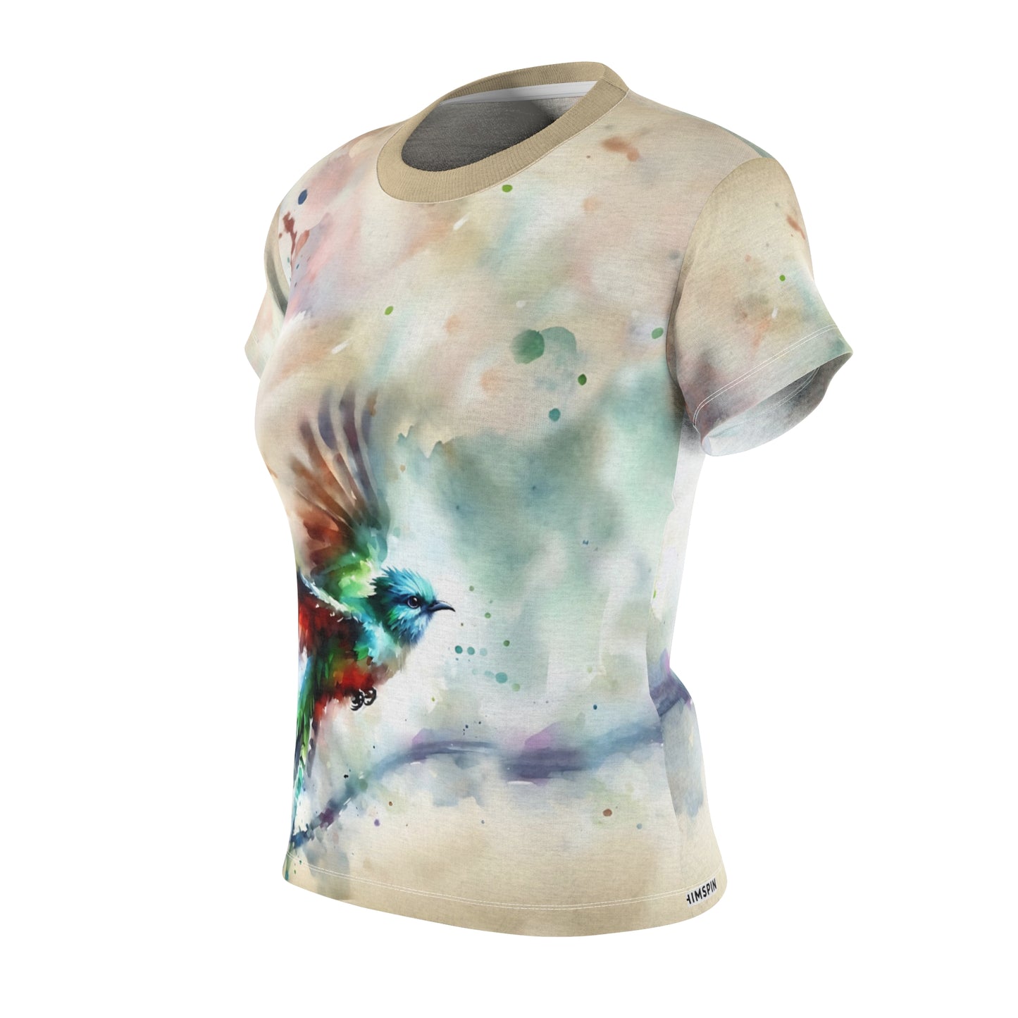 Watercolor Quetzal T-Shirt – Vibrant Nature Art Tee for Women