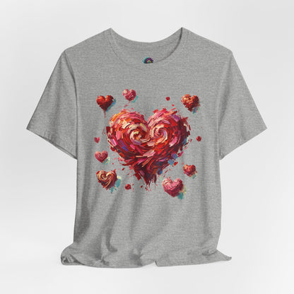 Impressionistic Heart T-Shirt – Artistic Valentine's Day Tee