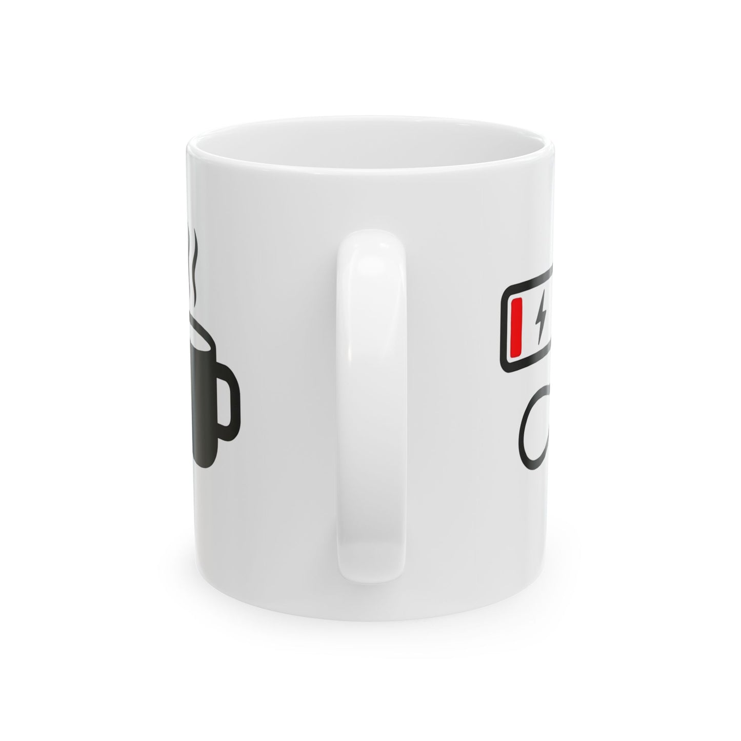 Low Battery Need Coffee Mug – Funny Ceramic Coffee Cup | 11oz & 15oz Sizes | Dishwasher & Microwave Safe - WhimSpin