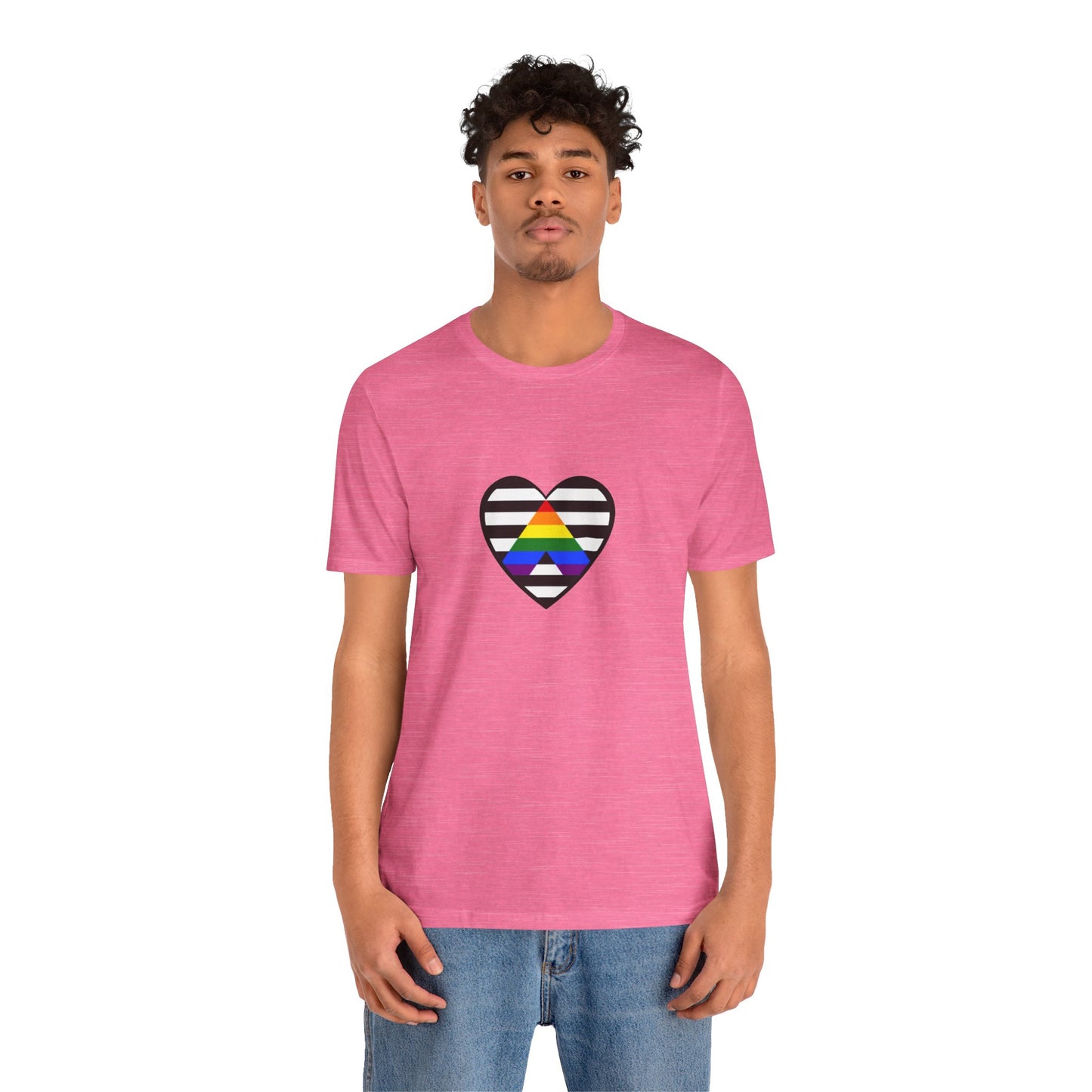 Ally Pride Flag Heart T-Shirt – Subtle LGBTQ+ Support Tee