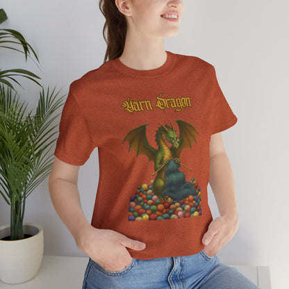 Yarn Dragon T-Shirt – Funny Knitting Dragon Shirt for Yarn Lovers