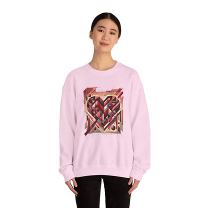 Cubist Heart Sweatshirt – Modern Art Valentine's Day Pullover