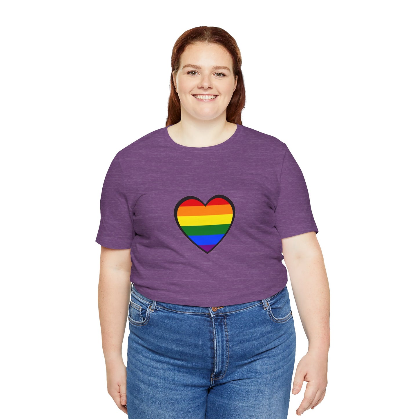Pride Heart Flag T-Shirt – Rainbow Heart LGBTQ+ Equality Tee