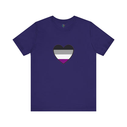 Asexual Pride Flag Heart T-Shirt – Ace Flag LGBTQ+ Graphic Tee - WhimSpin - https://whimspin.com