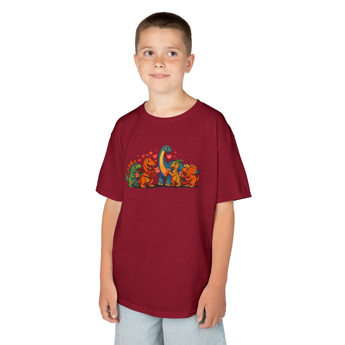 Kids Dinosaur Valentines T-Shirt – Cute Valentine’s Day Dino Tee