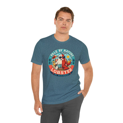 Pale by Nature Lobster by Accident T-Shirt – Funny Sunburn Summer Graphic Tee