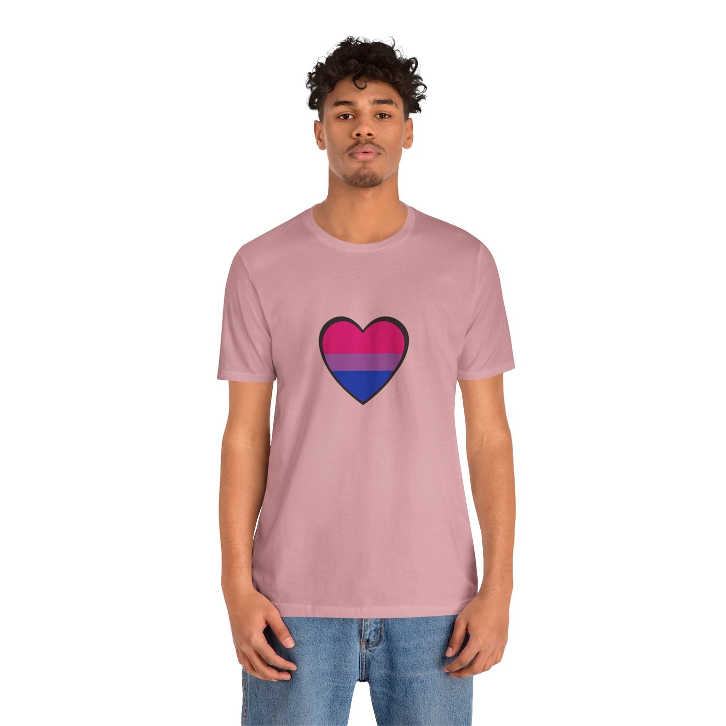 Bisexual Pride Flag T-Shirt – LGBTQ+ Heart Graphic Tee | WhimSpin