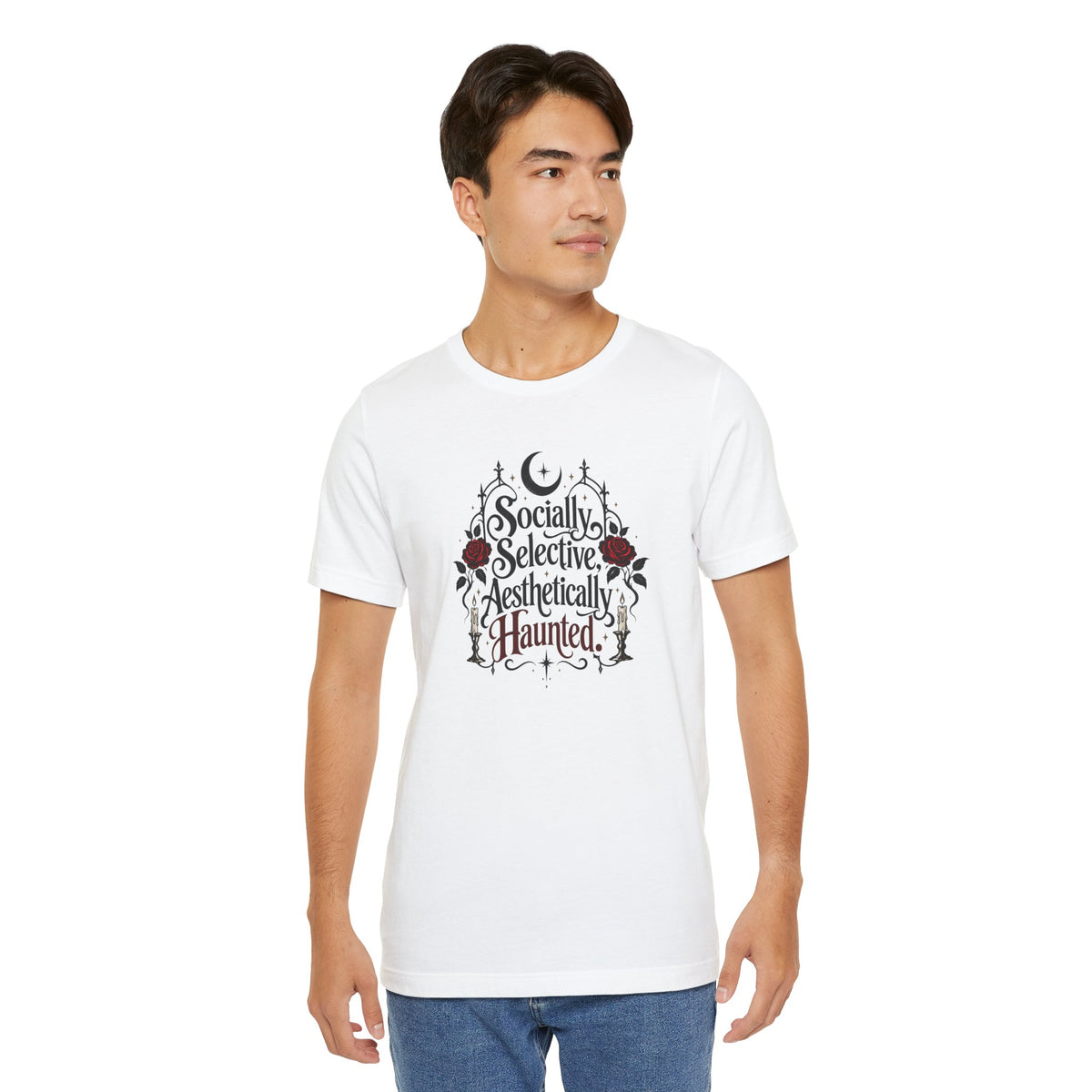 Socially Selective Aesthetically Haunted T-shirt - Gothic Humor Tee