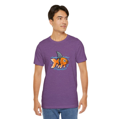 Goldfish Shark T-Shirt – Funny Fish Swimming  Graphic Tee