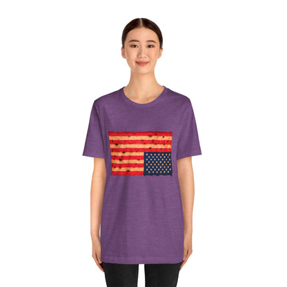 Inverted Flag Distress T-Shirt – Symbolic Upside Down Flag Design