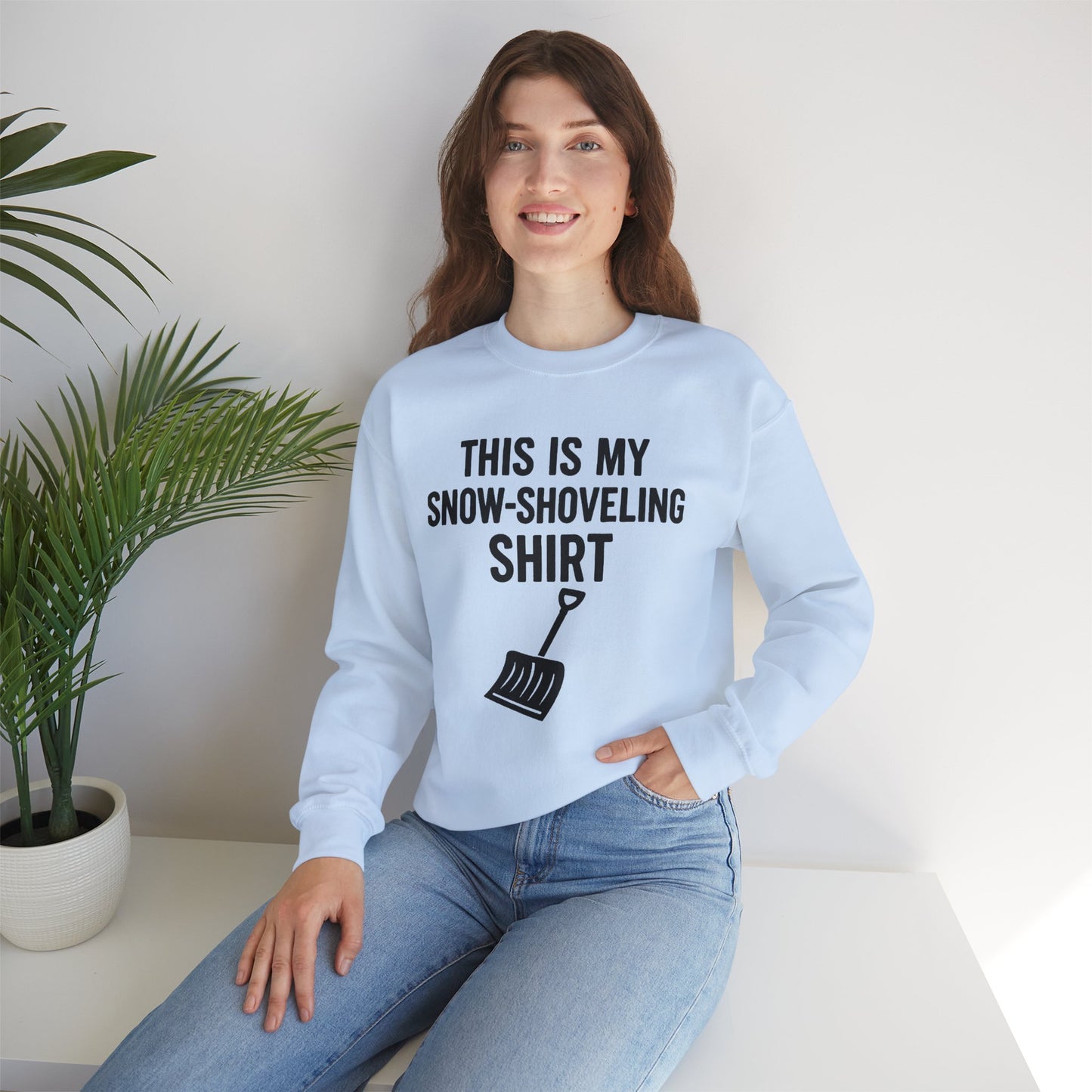 This Is My Snow-Shoveling Shirt – Funny Winter Chore Sweatshirt
