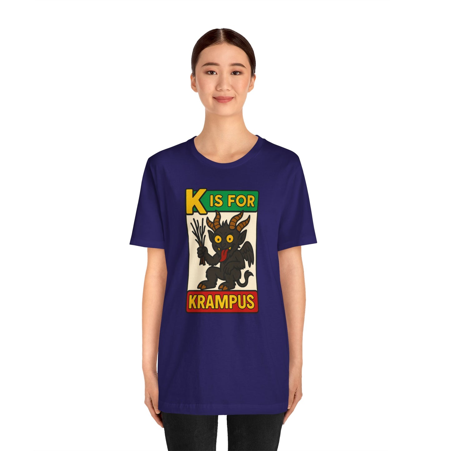 Krampus Alphabet Tee - "K is for Krampus" Holiday Graphic T-Shirt
